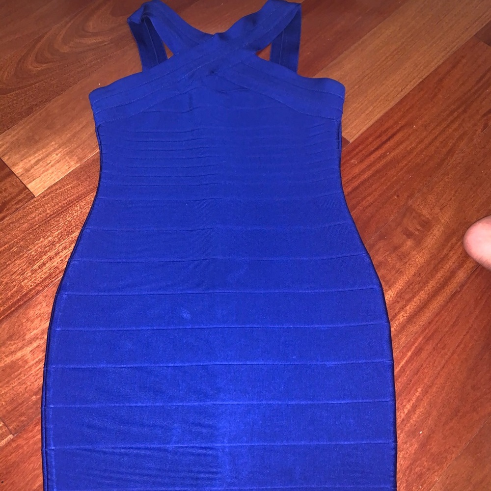 Blue bandage dress